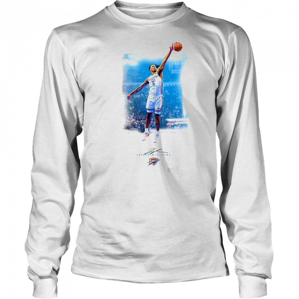 Jaylin Williams Oklahoma City Knicks basketball signature shirt Long Sleeved