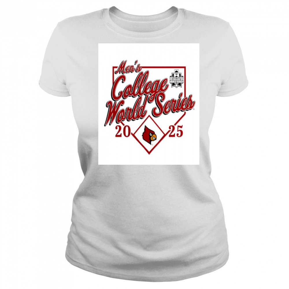 Men’s Heather Louisville Cardinals 2025 NCAA Baseball World Series shirt Women's T-shirt