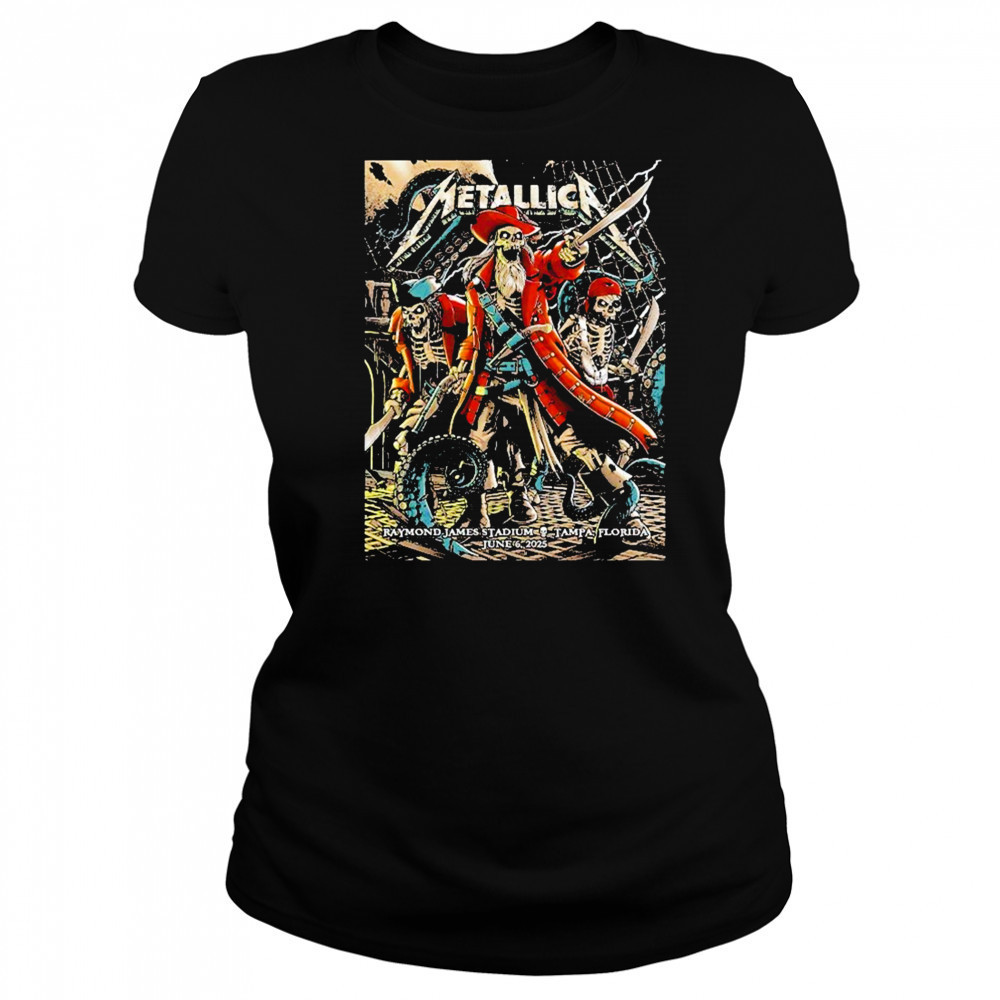 Metallica Tampa Florida Two Night Poster M72 Tampa By Andrew Cremeans At Raymond James Stadium On June 6 And 8 2025 shirt Women's T-shirt