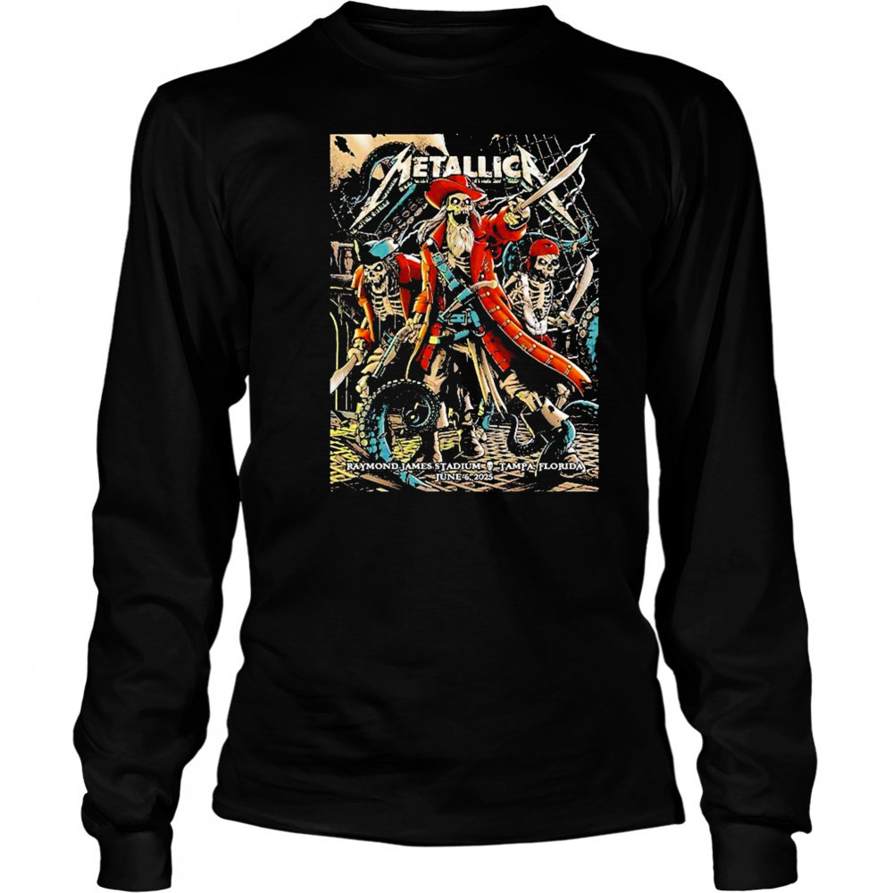 Metallica Tampa Florida Two Night Poster M72 Tampa By Andrew Cremeans At Raymond James Stadium On June 6 And 8 2025 shirt Long Sleeved