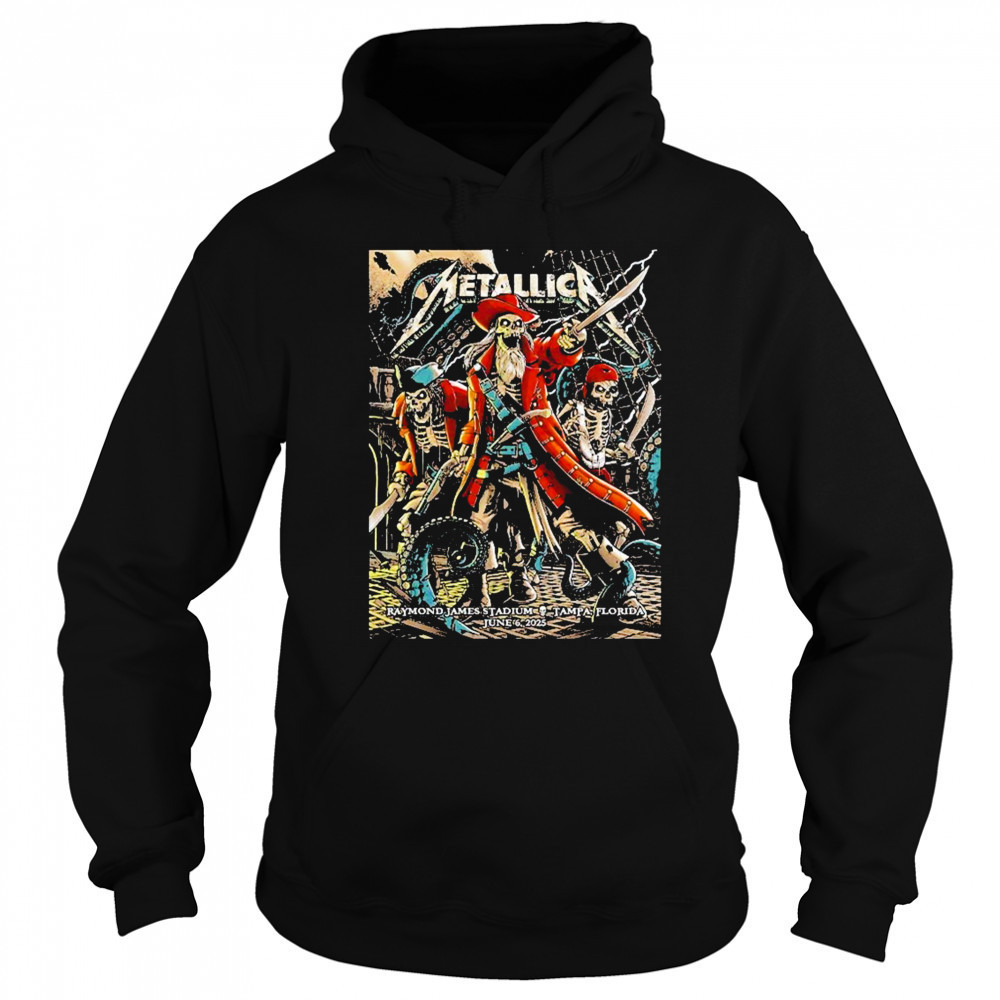 Metallica Tampa Florida Two Night Poster M72 Tampa By Andrew Cremeans At Raymond James Stadium On June 6 And 8 2025 shirt Hoodie
