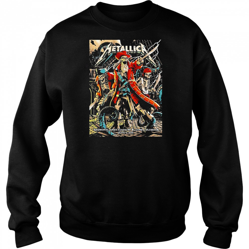 Metallica Tampa Florida Two Night Poster M72 Tampa By Andrew Cremeans At Raymond James Stadium On June 6 And 8 2025 shirt Sweatshirt