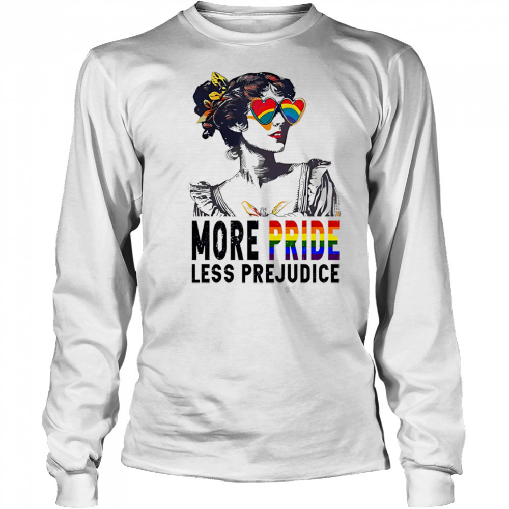 More pride less prejudice vintage shirt Long Sleeved
