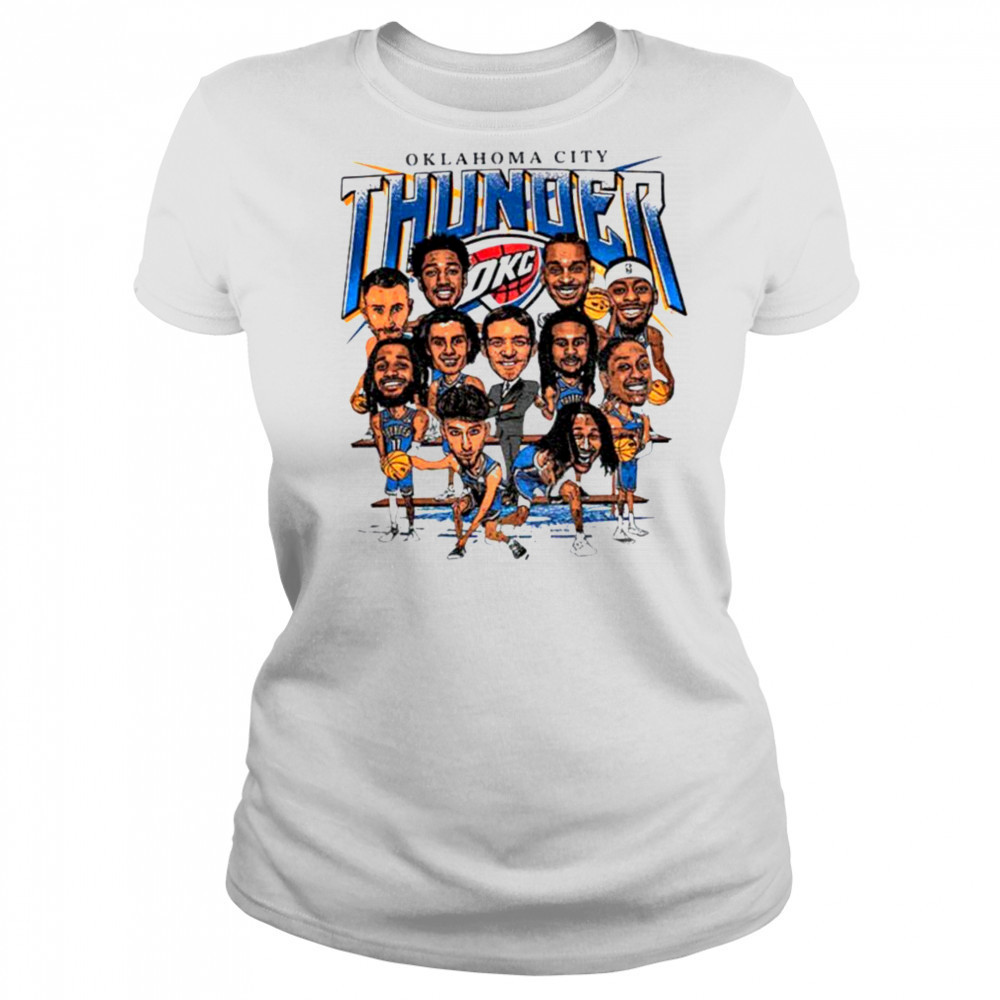 Oklahoma City Thunder OKC team caricature shirt Women's T-shirt