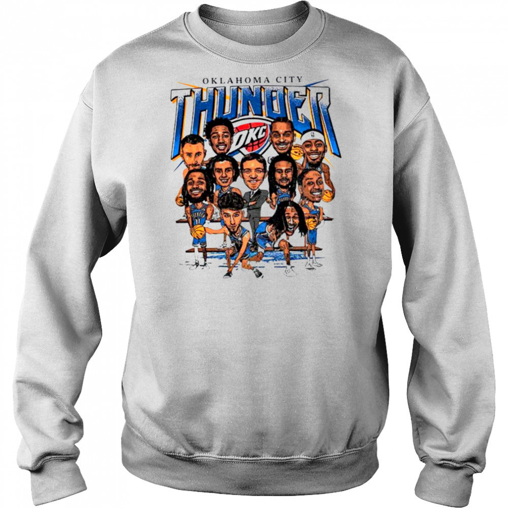 Oklahoma City Thunder OKC team caricature shirt Sweatshirt