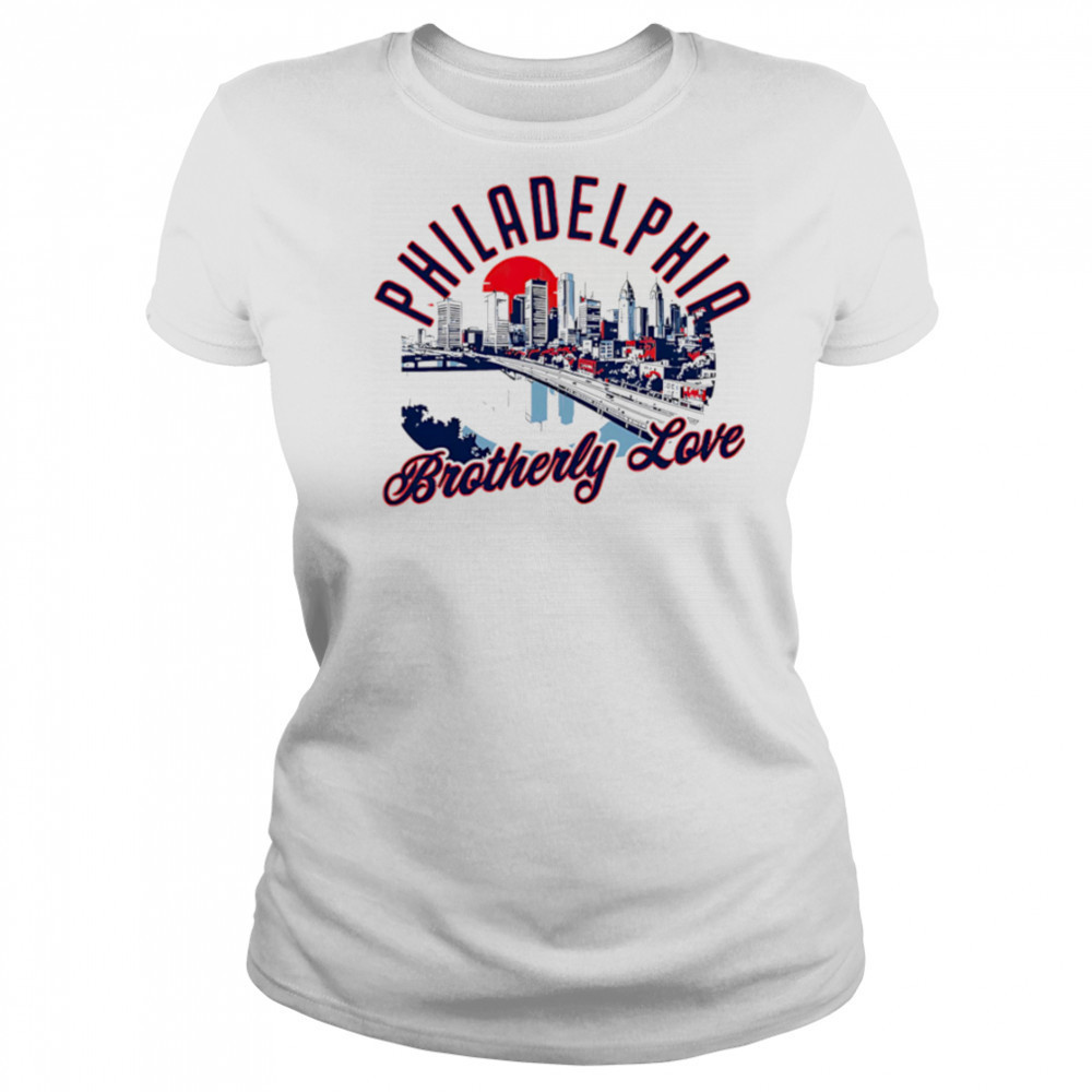 Philadelphia Brotherly Love Skyline Sunset shirt Women's T-shirt
