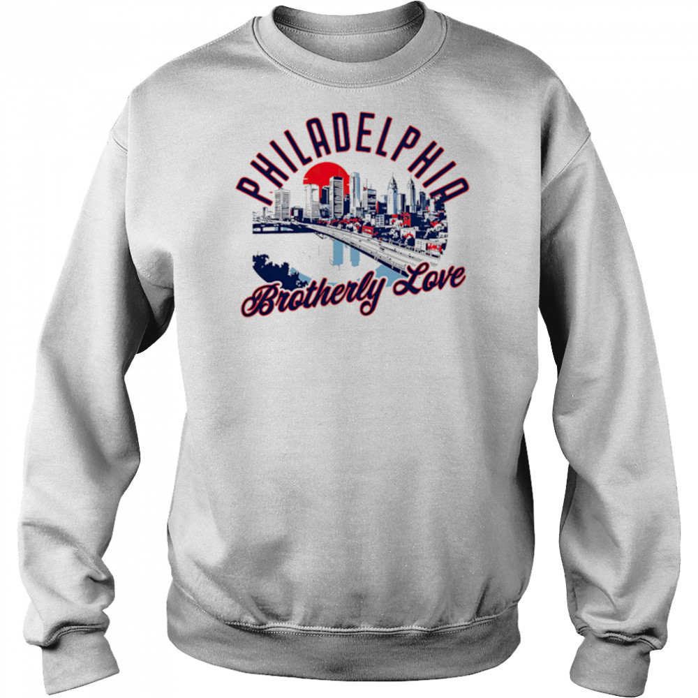 Philadelphia Brotherly Love Skyline Sunset shirt Sweatshirt