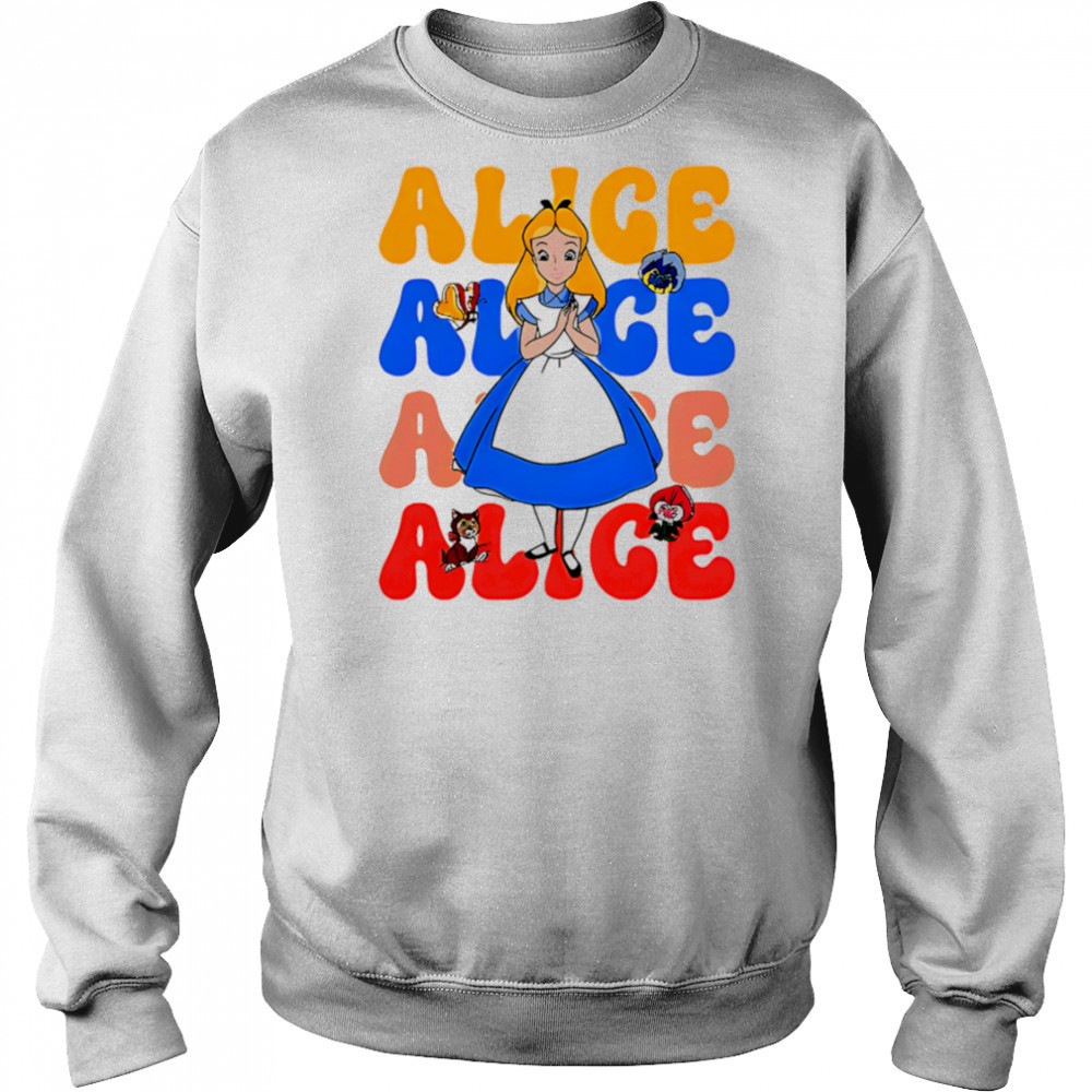 Alice repeat cartoon cute shirt Sweatshirt