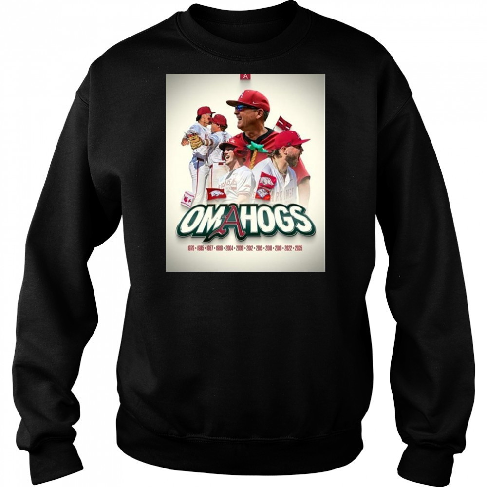Arkansas Baseball Omahogs 2025 NCAA Super Regional Champions Home Decor Poster T-Shirt Sweatshirt