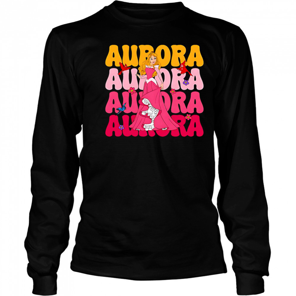 Aurora repeat cartoon cute shirt Long Sleeved
