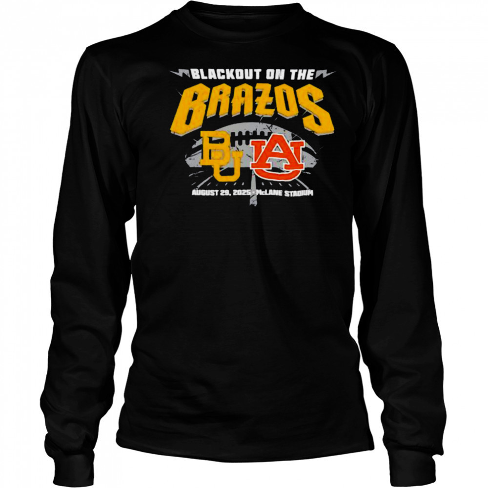 Baylor Bears vs Auburn Tigers Blackout On The Brazos 2025 shirt Long Sleeved