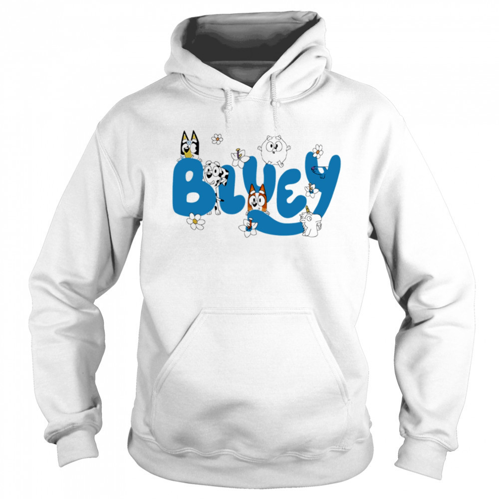 Bluey Logo Characters funny shirt Hoodie