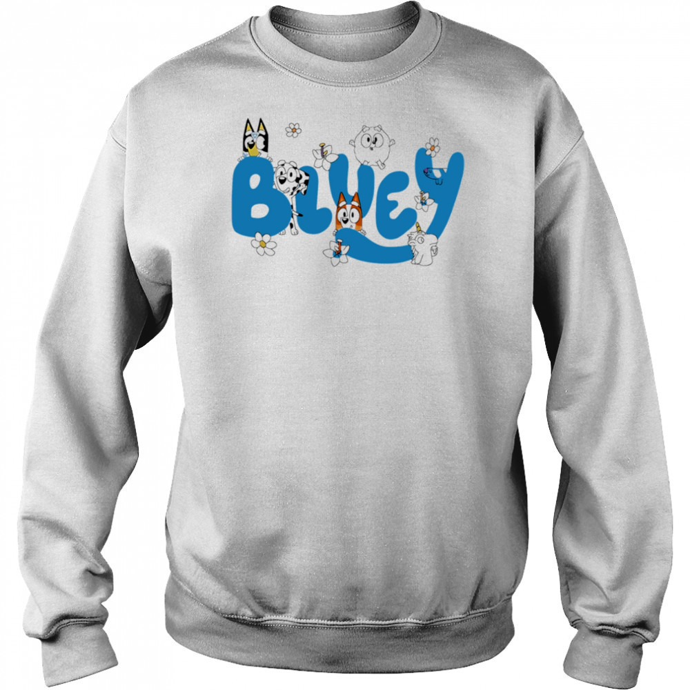 Bluey Logo Characters funny shirt Sweatshirt