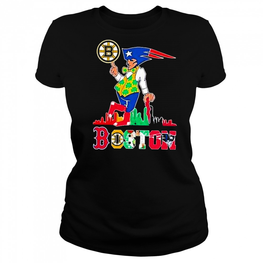 Boston Skyline Retro Sports Teams Logo 2025 Shirt Women's T-shirt