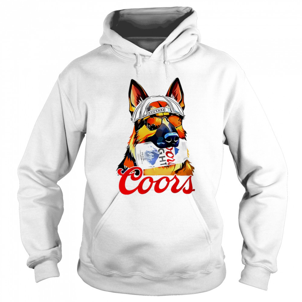 Dog Coors Light beer shirt Hoodie
