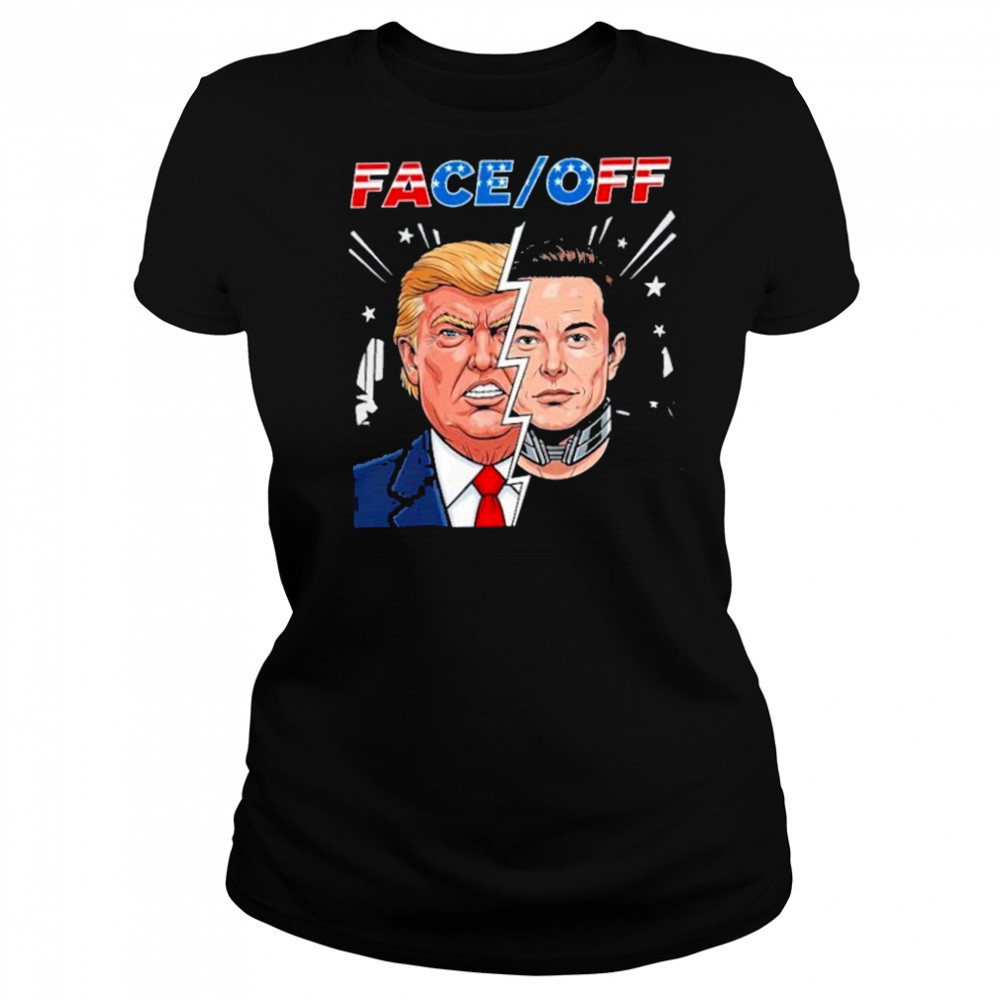 Elon Musk Vs Donald Trump Face Off In Big Beautiful Beef 2025 Black shirt Women's T-shirt