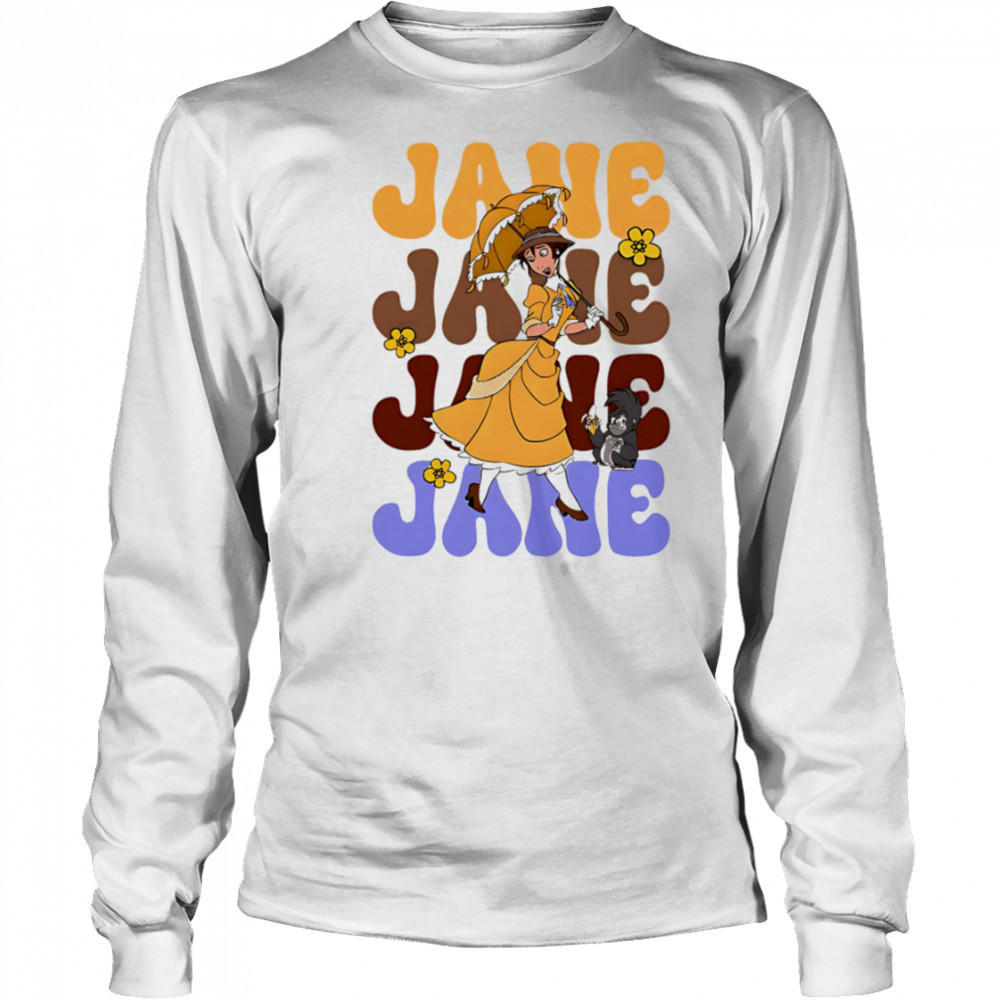 Jane repeat cartoon cute shirt Long Sleeved