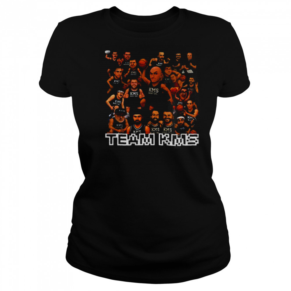 KMS NBA Basketball all team players cartoon shirt Women's T-shirt