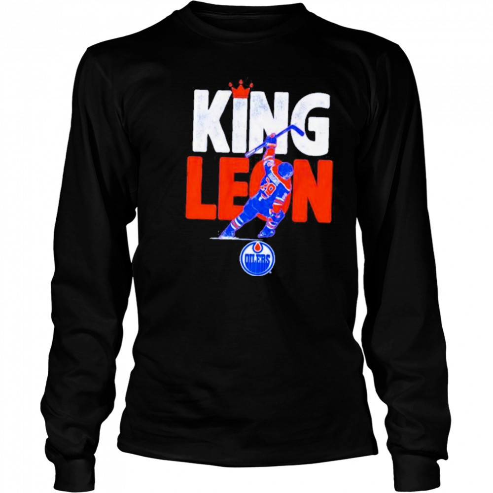 Leon Draisaitl King Leon Edmonton Oilers Merch T-Shirt Long Sleeved