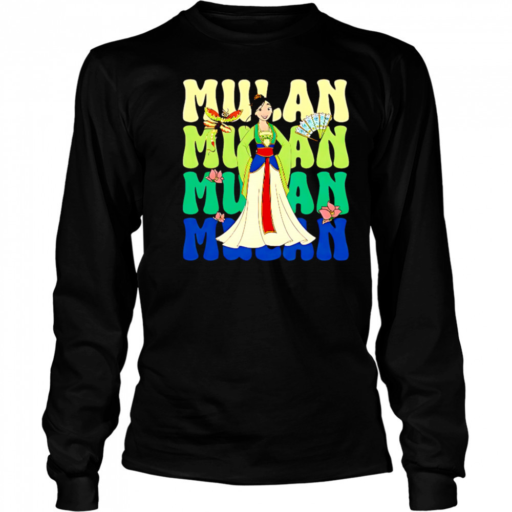 Mulan repeat cartoon cute shirt Long Sleeved