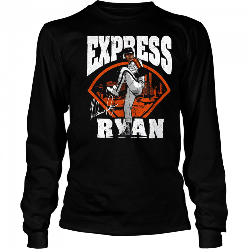 Nolan Ryan Houston Astros MLB baseball player express field shirt Long Sleeved