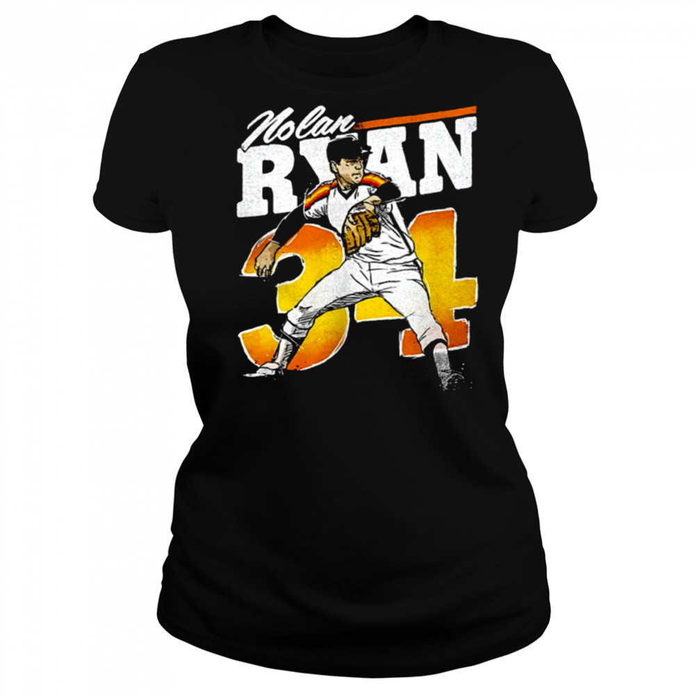 Nolan Ryan Houston Astros MLB baseball player retro shirt Women's T-shirt