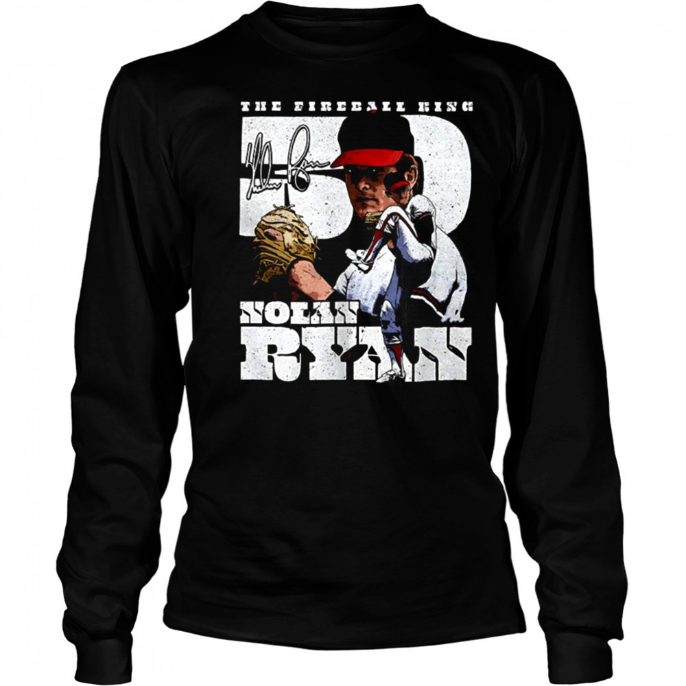 Nolan Ryan Los Angeles Angels MLB baseball player a throwback dual shirt Long Sleeved