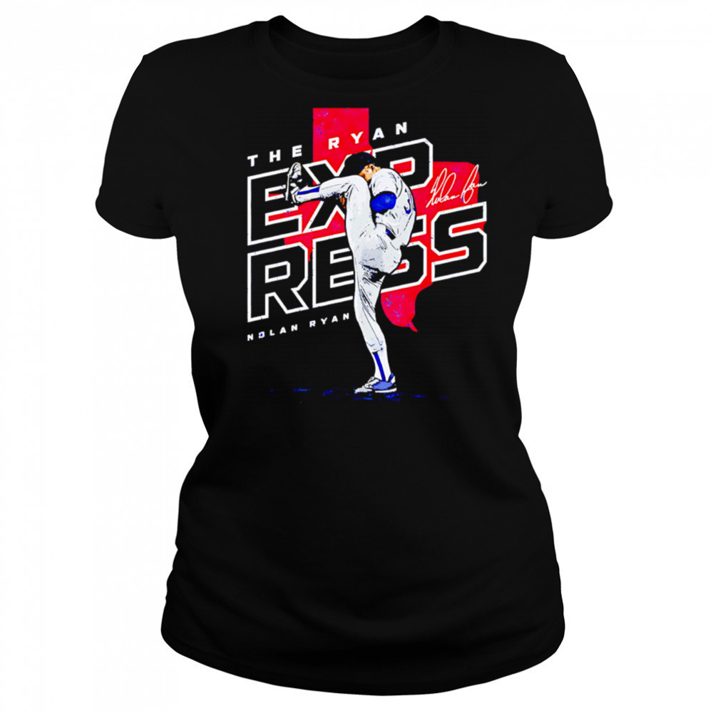 Nolan Ryan Texas Player Map signature vintage shirt Women's T-shirt