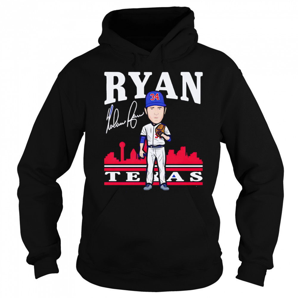 Nolan Ryan Texas Toon cartoon signature shirt Hoodie