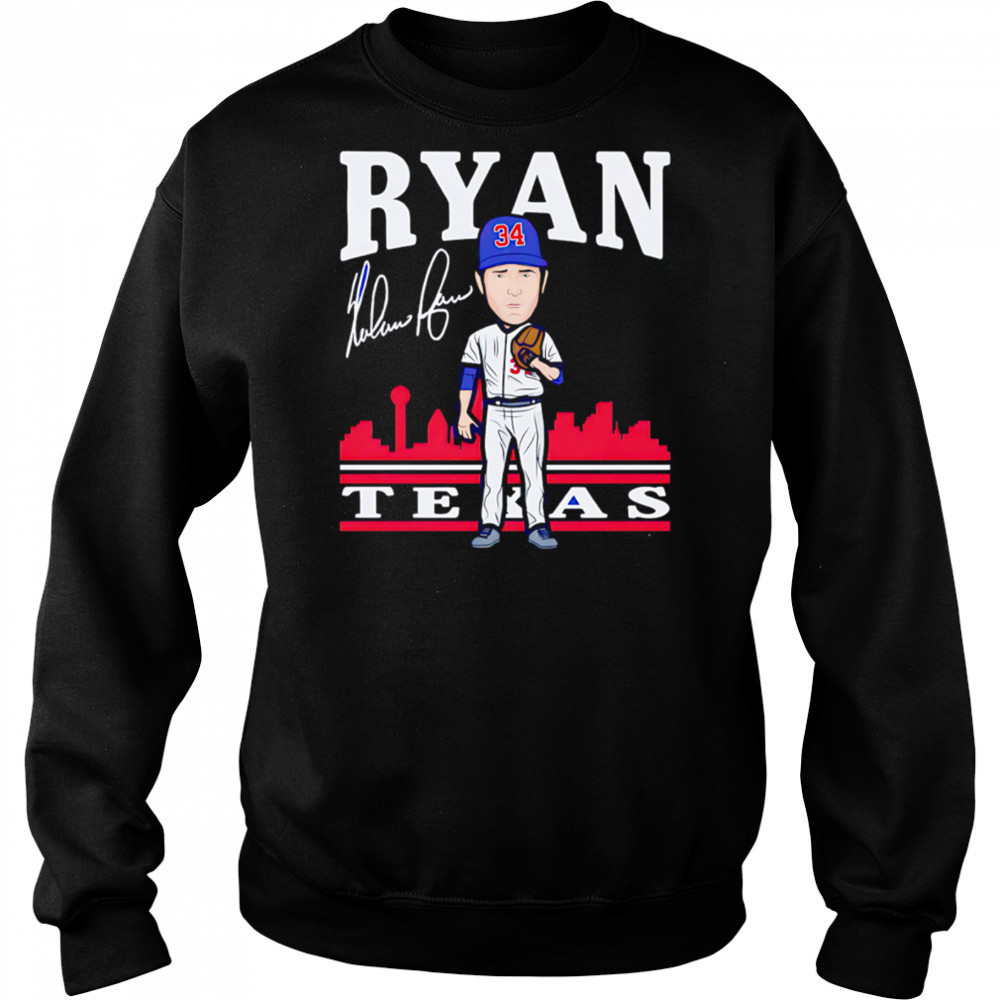 Nolan Ryan Texas Toon cartoon signature shirt Sweatshirt