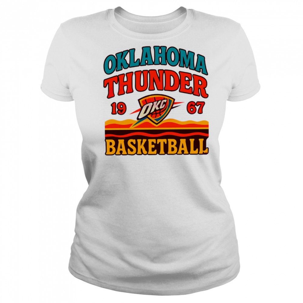 Oklahoma City Thunder Retro Basketball Vintage Game Day 1967 shirt Women's T-shirt