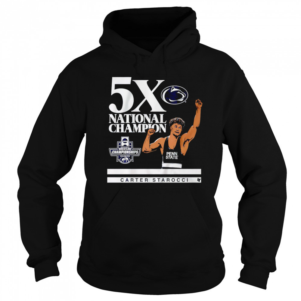 Penn State Nittany Lions Carter Starocci 5X shirt Hoodie