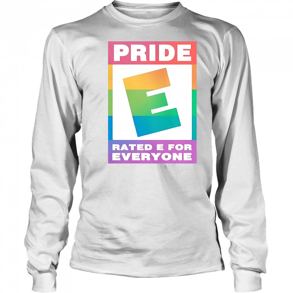 Pride Rated E For Everyone Logo T-Shirt Long Sleeved