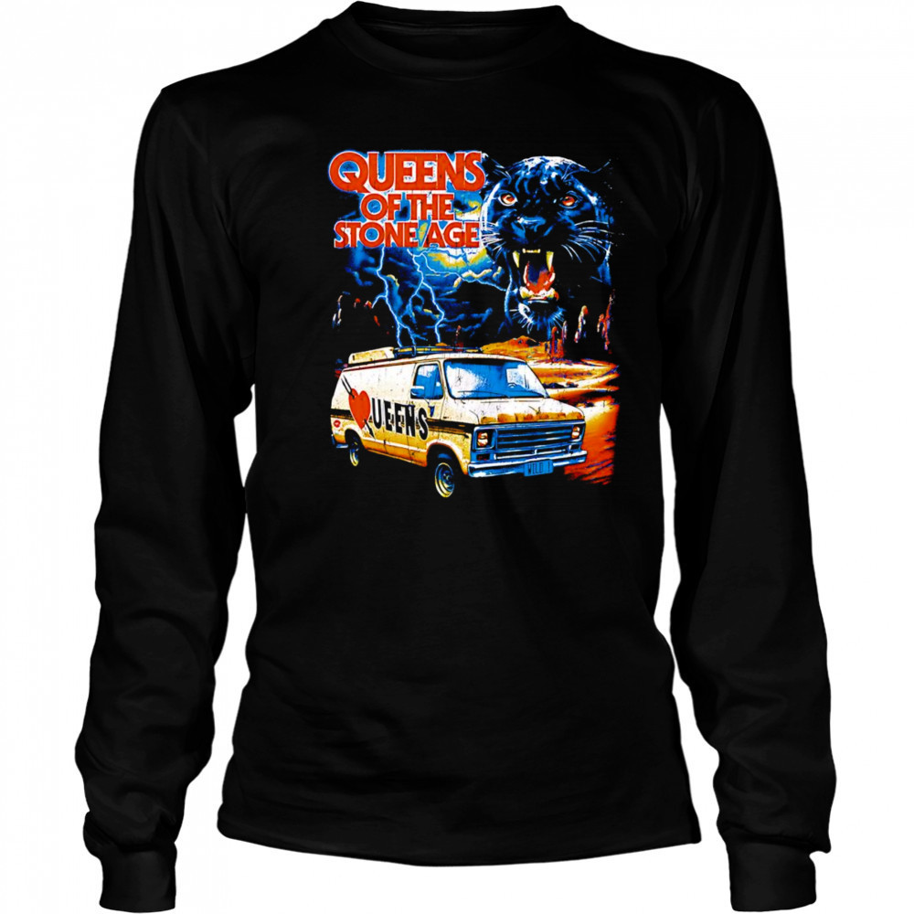 Queens of the stone age retro shirt Long Sleeved