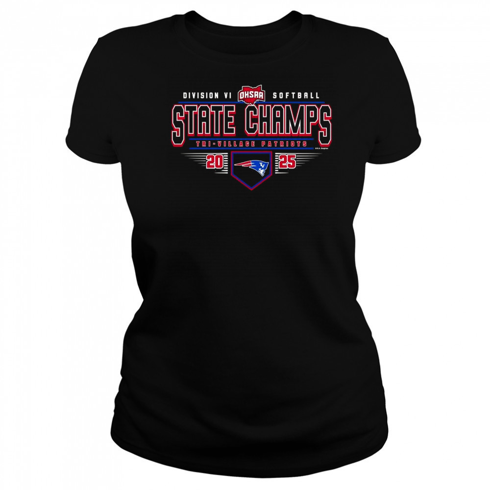2025 OHSAA Softball Division VI State Champions Tri-Village Patriots Shirt Women's T-shirt