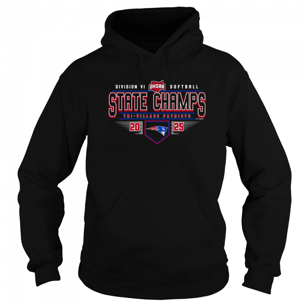 2025 OHSAA Softball Division VI State Champions Tri-Village Patriots Shirt Hoodie