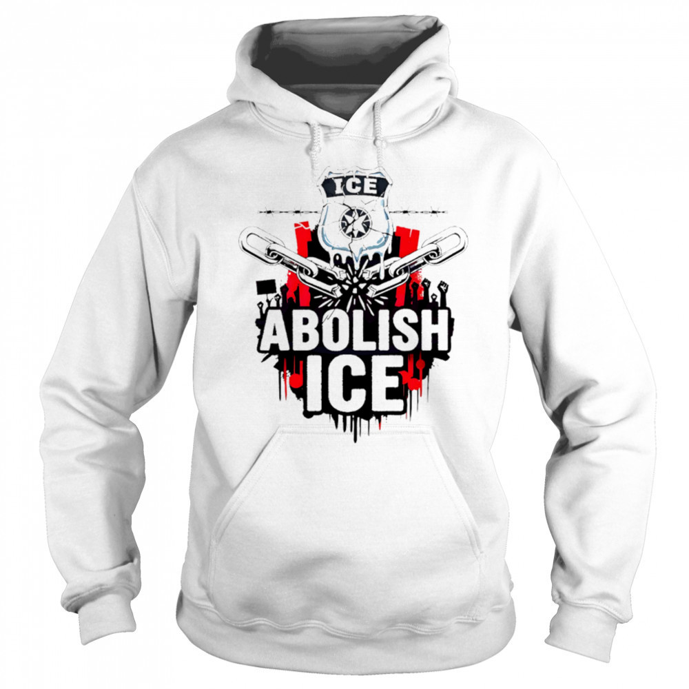 Abolish Ice Protest Graphic Badge Barbed Wire Art shirt Hoodie