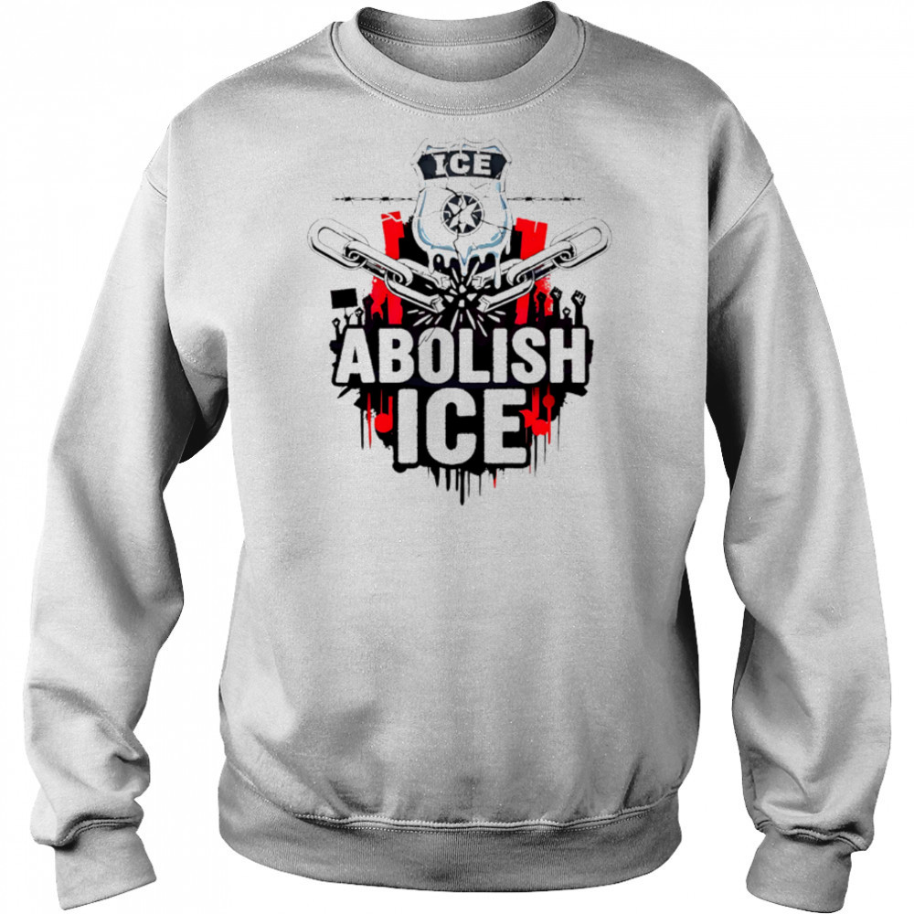 Abolish Ice Protest Graphic Badge Barbed Wire Art shirt Sweatshirt