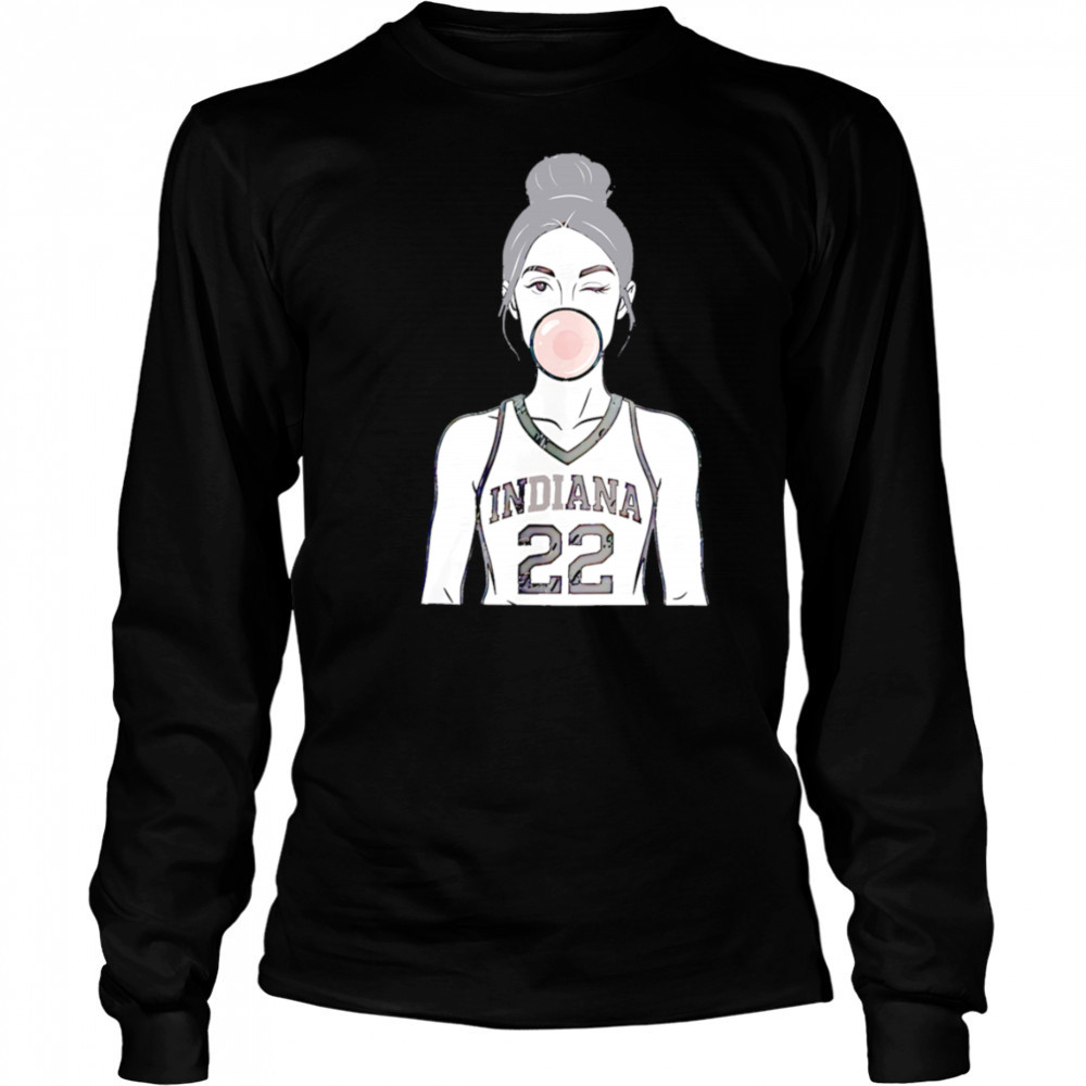 Caitlin Clark blow gum comic shirt Long Sleeved