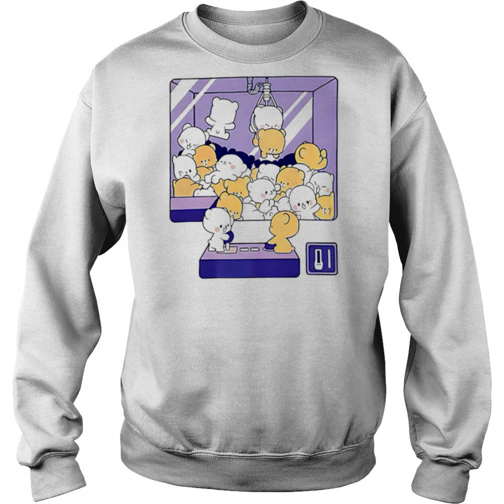 Claw Machine cute pink bears shirt Sweatshirt