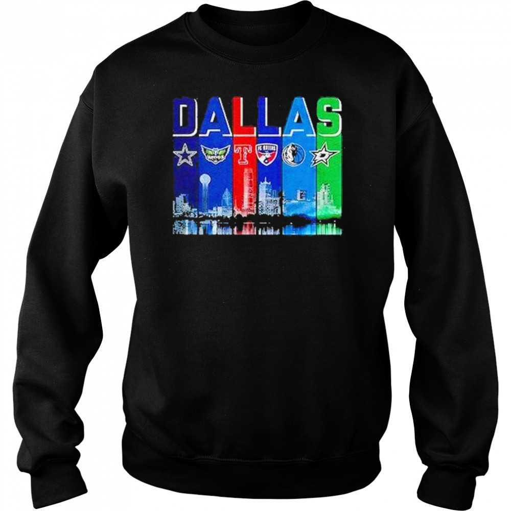 Dallas Skyline City Sports Team Logo Shirt Sweatshirt