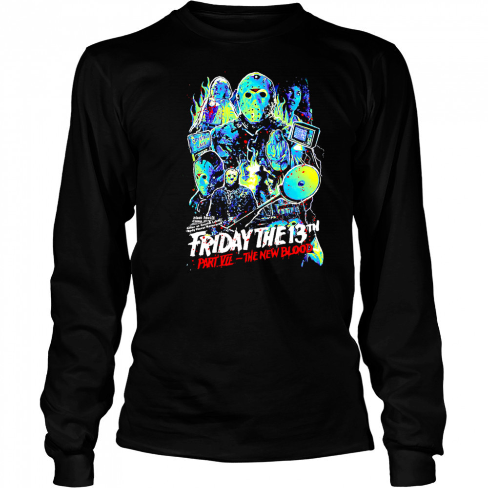 Friday The 13th Part Vii The New Blood Horros graphic retro shirt Long Sleeved