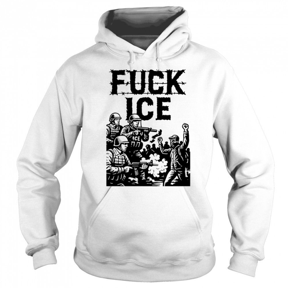 Fuck Ice Barbed Wire Protest Immigration Rights Graphic shirt Hoodie