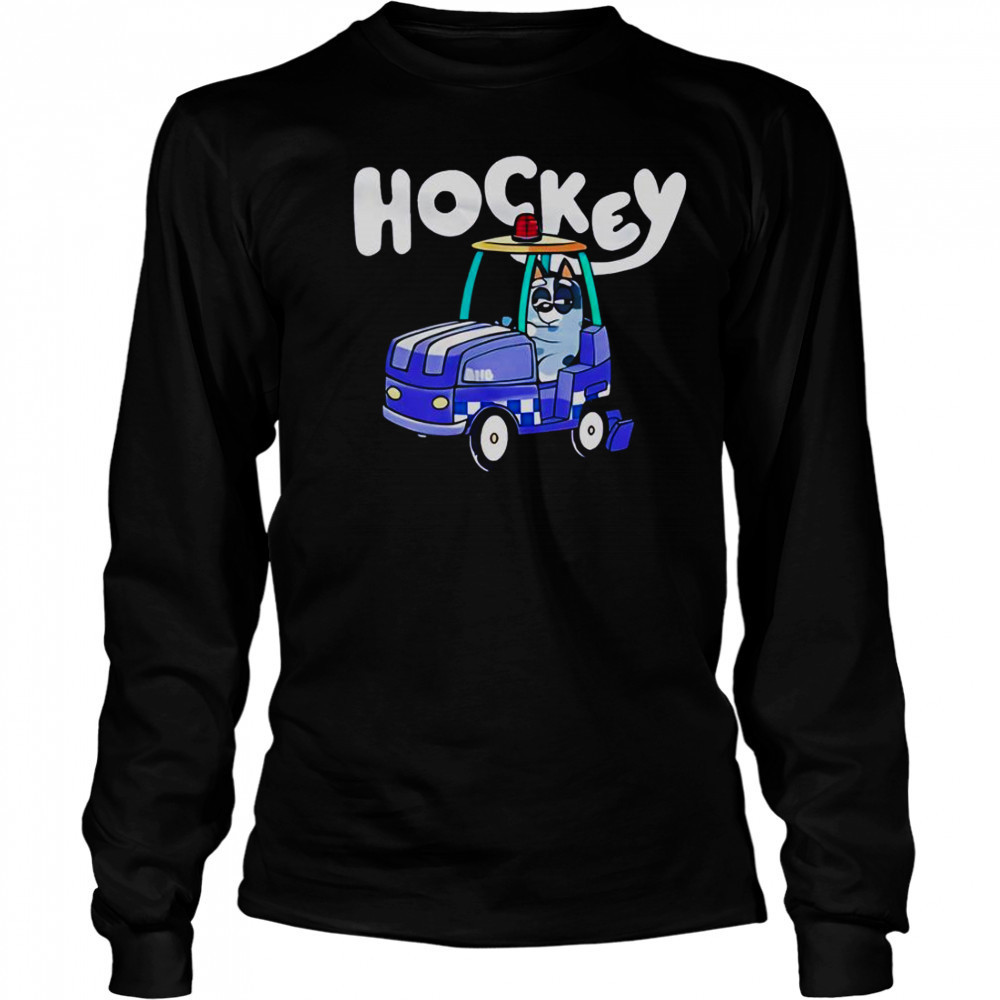 Hockey Bluey Go By Car T-Shirt Long Sleeved