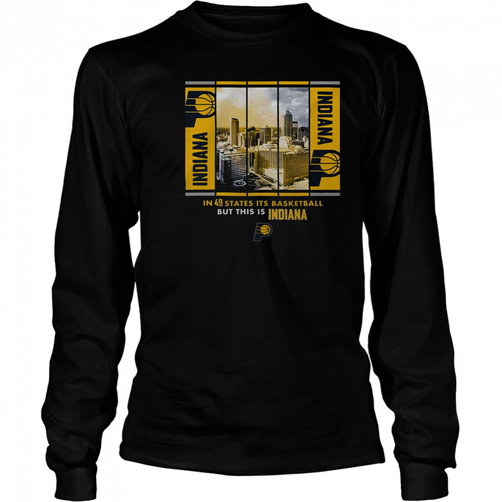 Indiana Pacers Stadium Essentials Skyline Boxout T-Shirt Long Sleeved