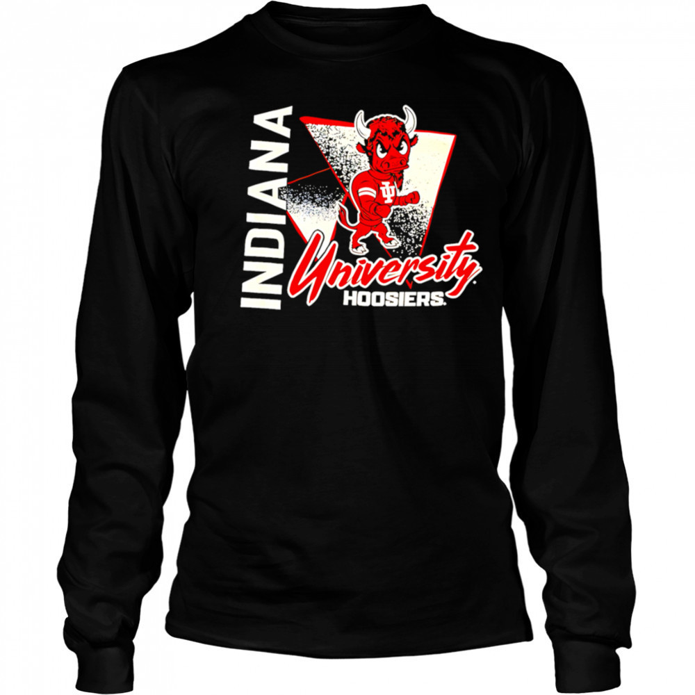 indiana University Hoosiers Bison mascot retro shirt Long Sleeved