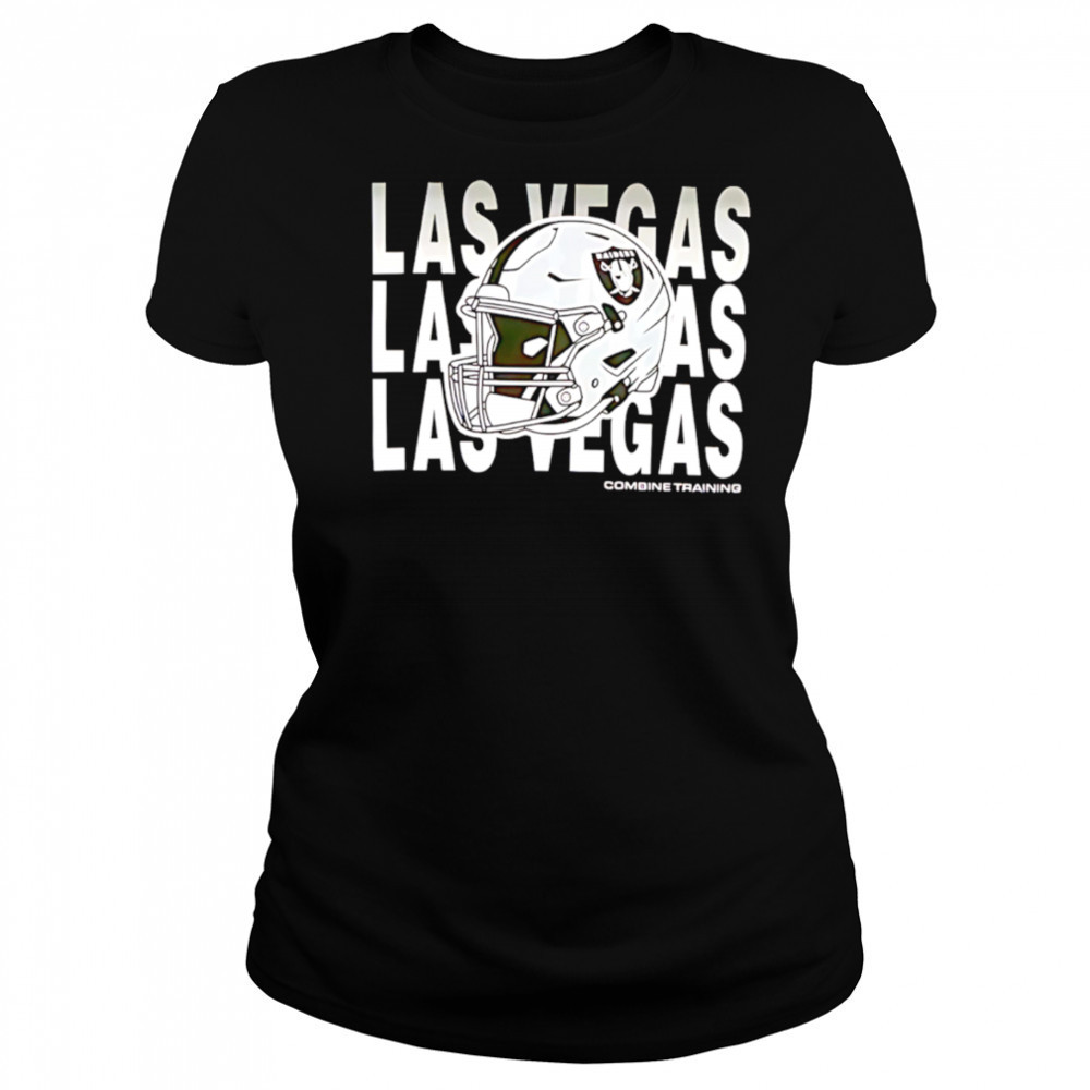 Las Vegas Raiders repeat helmet combine training 2025 shirt Women's T-shirt