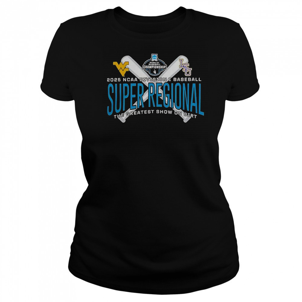 LSU Tigers Vs West Virginia Mountaineers 2025 NCAA Baseball Super Regional T-Shirt Women's T-shirt