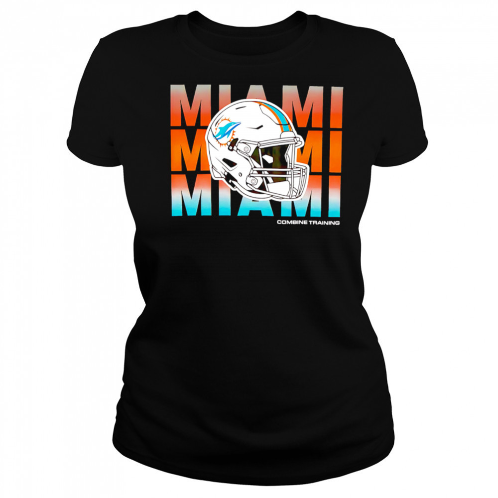 Miami Dolphins repeat helmet combine training 2025 shirt Women's T-shirt