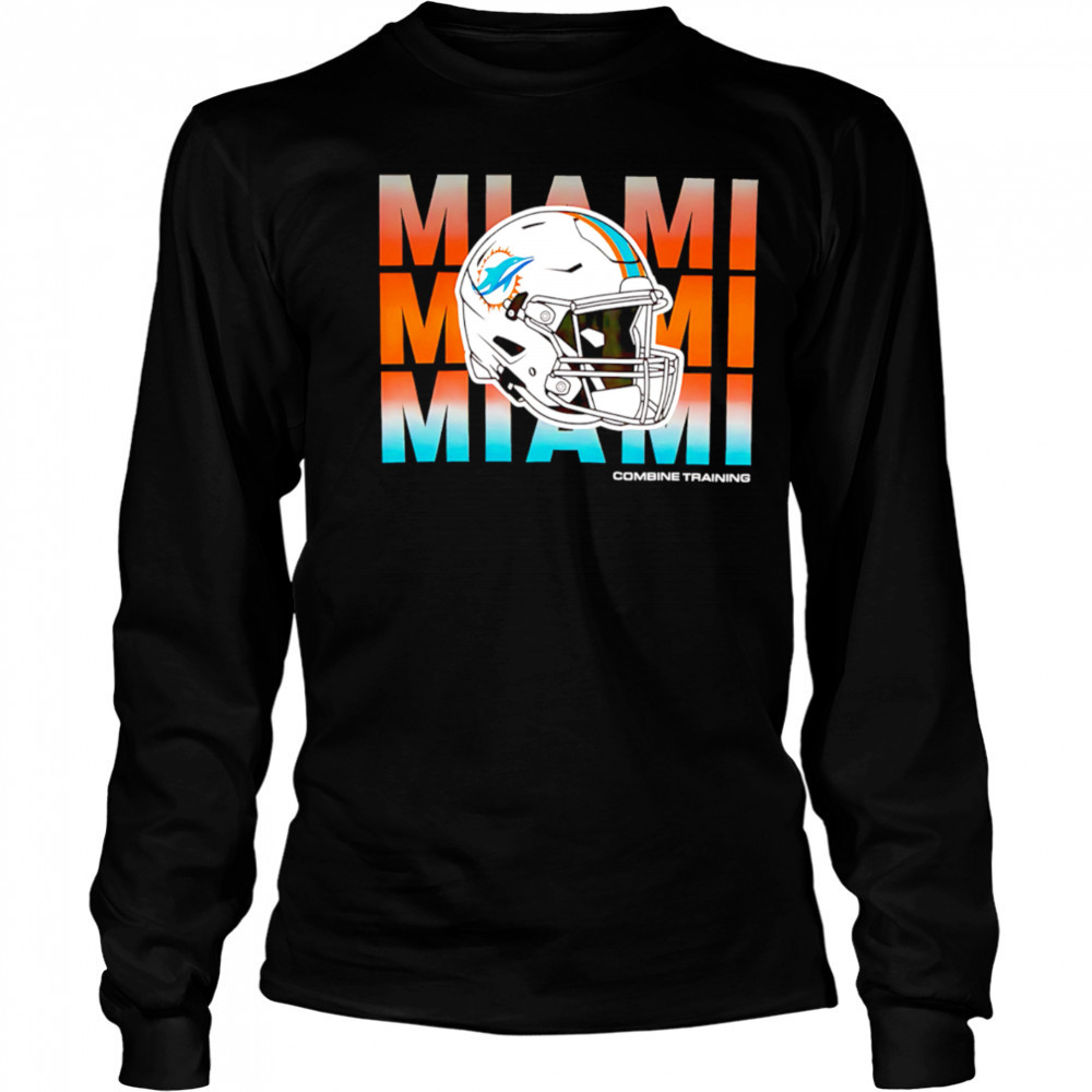 Miami Dolphins repeat helmet combine training 2025 shirt Long Sleeved